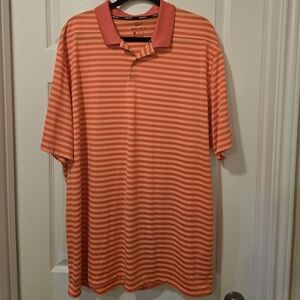Nike Men's Polo in Vibrant Orange Stripes